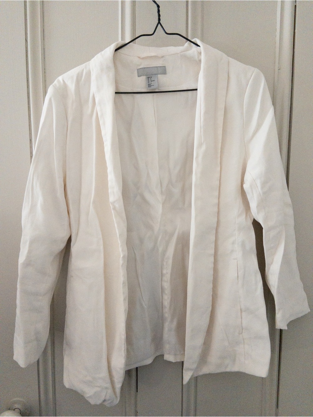 H&M Lightweight Open Front Off-White Blazer